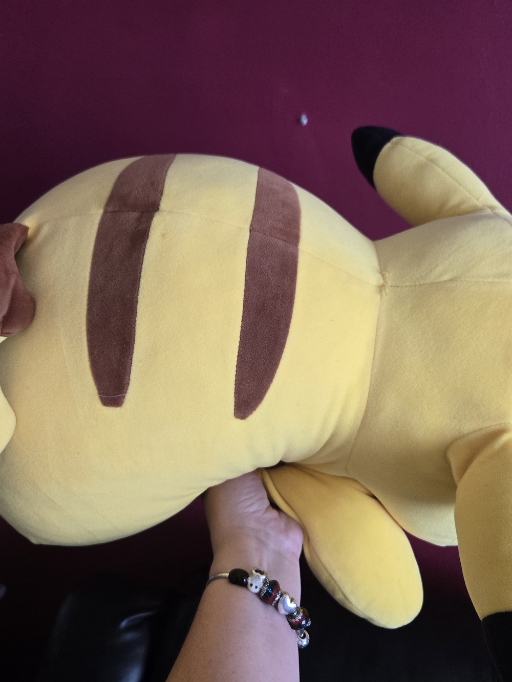 Large Yellow Sleeping Pikachu Plush - Picture 5 of 6